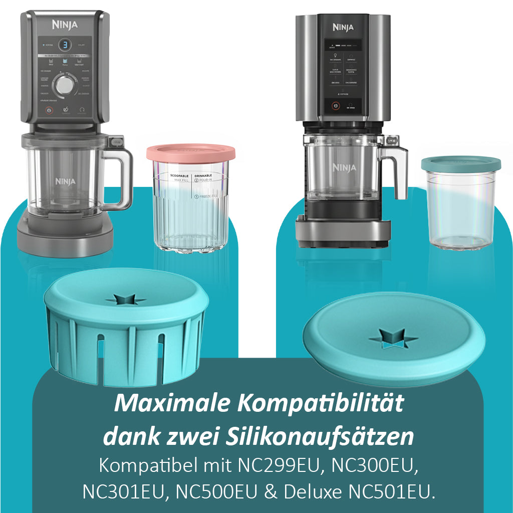 JETZT LIEFERBAR Swirlyzer® Softeis Maker für Ninja Creami NC299EU NC300EU NC301EU, NC500EU, Deluxe NC501EU | zum Patent angemeldete Innovation | Einfacher Softeis-Spender für Zuhause | BPA Frei | Zubehör