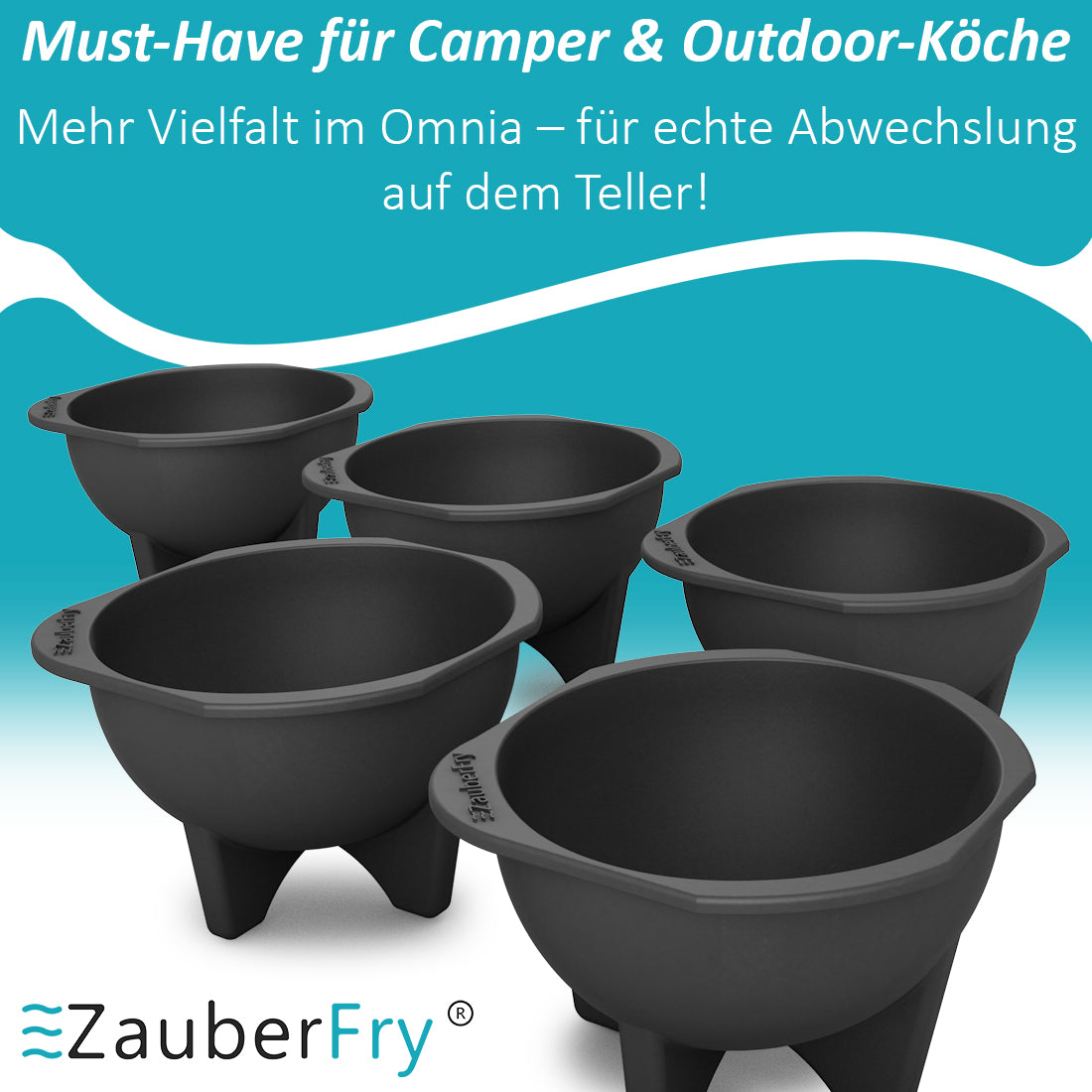 ZauberFry 5 x Pochiereinsätze kompatibel mit Omnia Camping Backofen, Lebensmittelecht & Hitzebeständig, Zubehör, Muffins & Kuchen, Eierkocher