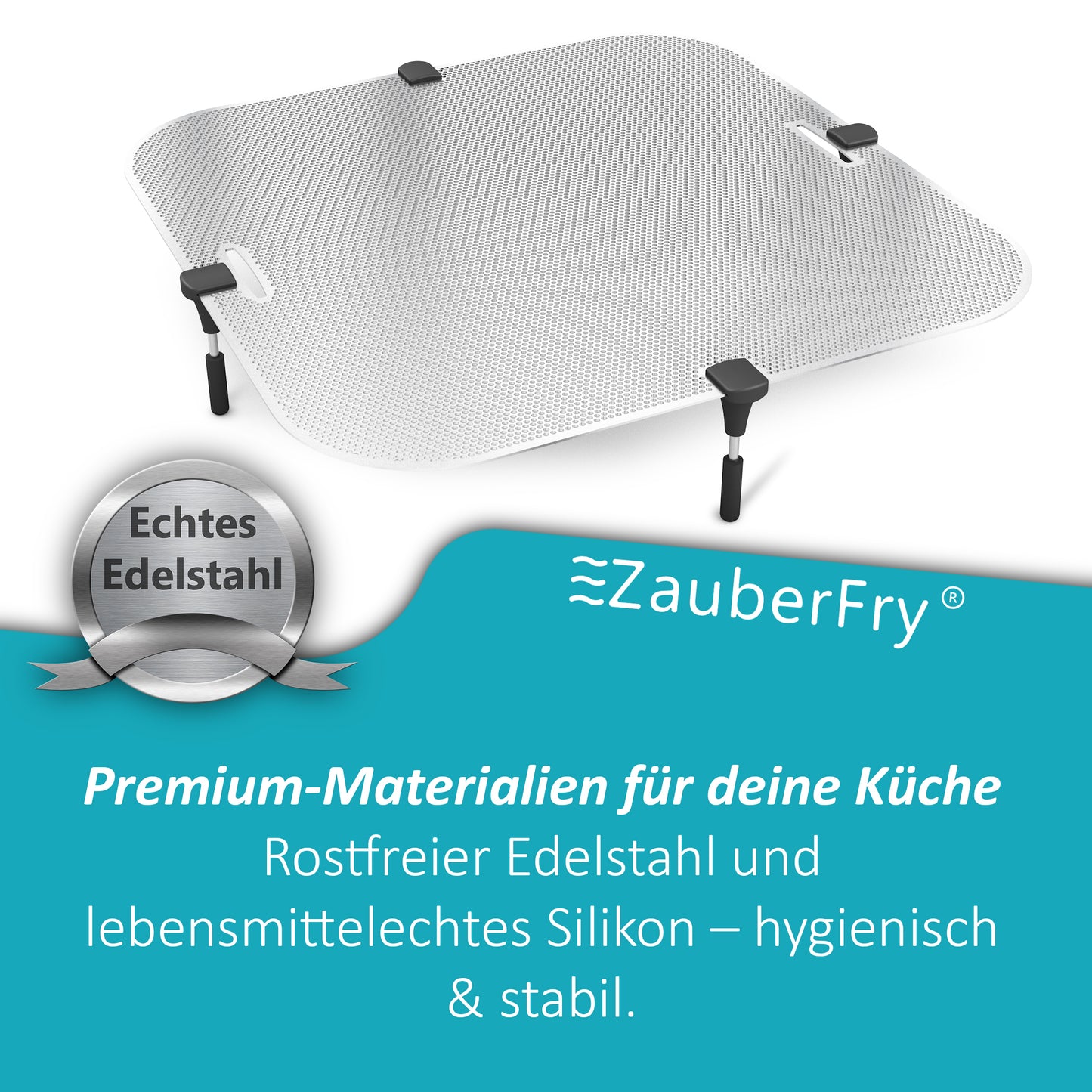 ZauberFry Spritzschutz, Effektiver Fettspritzschutz kompatibel mit Tefal Easy Fry XL Surface Heißluftfritteuse, Zubehör, Schutz für Heizspirale und Ventilator