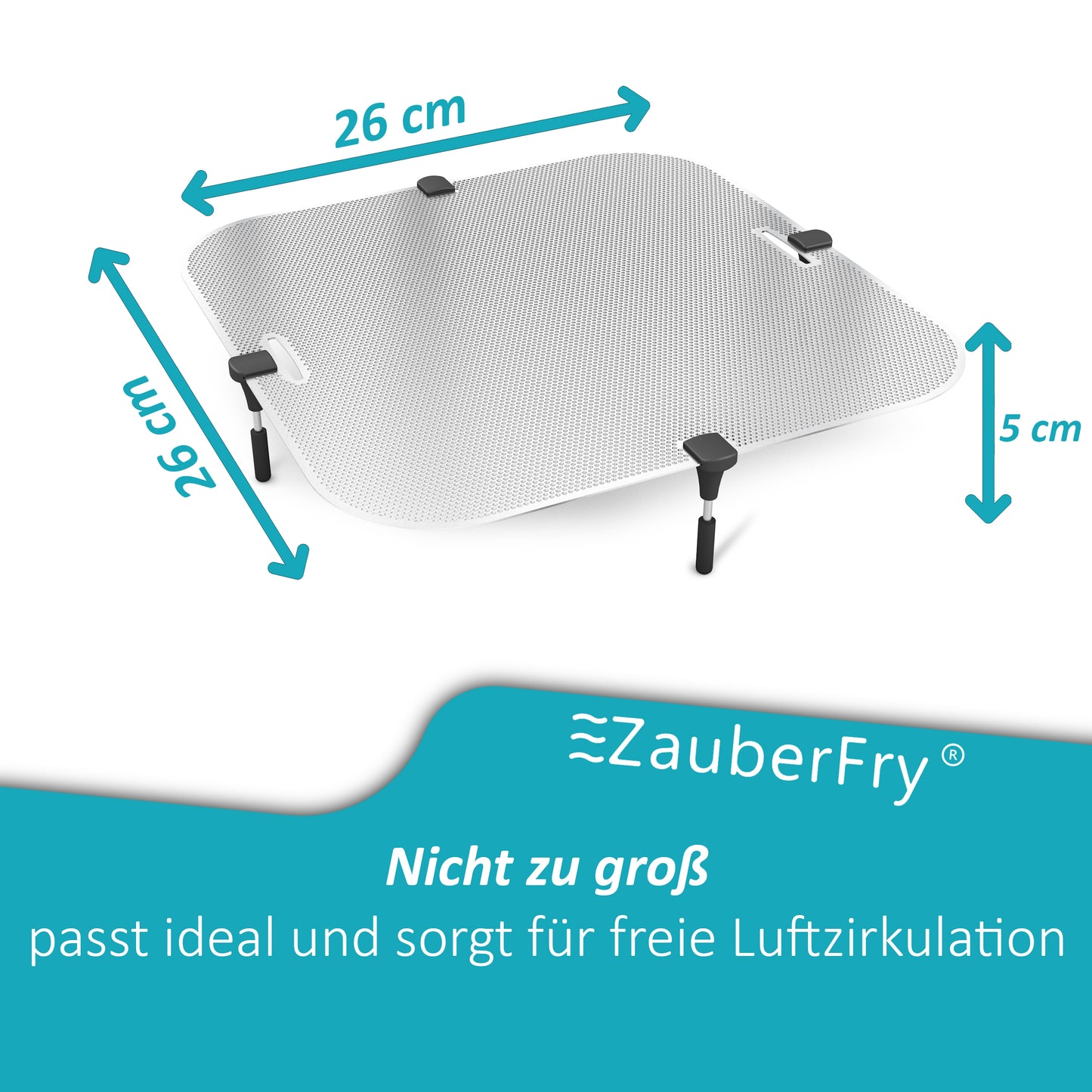 ZauberFry Spritzschutz, Effektiver Edelstahl Fettspritzschutz kompatibel mit Tefal Easy Fry XL Surface Heißluftfritteuse, Zubehör, Schutz für Heizspirale und Ventilator
