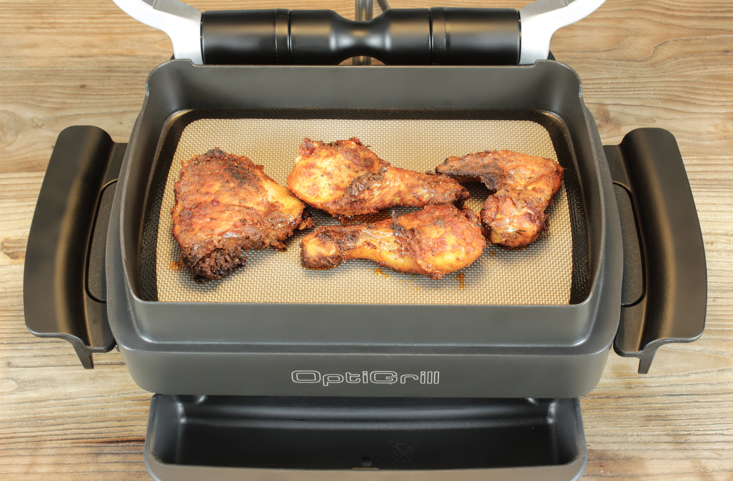 nobellgo Dauerbackmatte Silikon Backmatte kompatibel mit Tefal Optigrill, Antihaftbeschichtung, Silikonmatte, Lebensmittelecht und Hitzebeständig, Zubehör