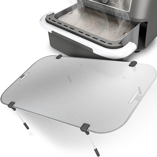 Spritzschutz, Effektiver Edelstahl Fettspritzschutz kompatibel mit Ninja AF500EU, Cosori Dual Blaze TwinFry Heißluftfritteuse, Zubehör, Schutz für Heizspirale und Ventilator