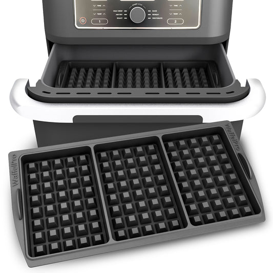 ZauberFry Waffeleinsatz - Das Original, kompatibel mit Ninja AF500DE, AF500EU Heißluftfritteuse, Waffeln, Belgische Waffeln, Backform, Zubehör