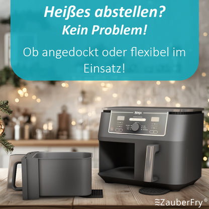 2x Original ZauberFry Silikon Untersetzer kompatibel mit Ninja AF300EU, AF400EU, AF451EU, AF500DE und SL400EU, Hitzeschutz, Lebensmittelecht, Hitzebeständig, platzsparend, Zubehör Heißluftfritteuse