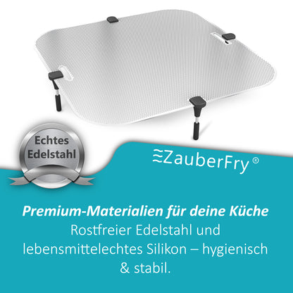 ZauberFry Spritzschutz, Effektiver Fettspritzschutz kompatibel mit Tefal Easy Fry XL Surface Heißluftfritteuse, Zubehör, Schutz für Heizspirale und Ventilator