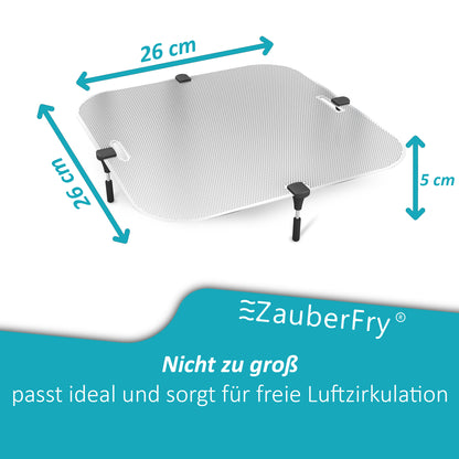 ZauberFry Spritzschutz, Effektiver Edelstahl Fettspritzschutz kompatibel mit Tefal Easy Fry XL Surface Heißluftfritteuse, Zubehör, Schutz für Heizspirale und Ventilator