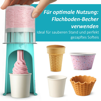 JETZT LIEFERBAR  Swirlyzer® Softeis Maker für Ninja Creami NC299EU NC300EU NC301EU, NC500EU, Deluxe NC501EU | zum Patent angemeldete Innovation | Einfacher Softeis-Spender für Zuhause | BPA Frei | Zubehör