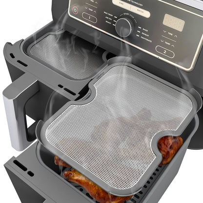 2x protection anti-éclaboussures ZauberFry, protection anti-éclaboussures de graisse efficace compatible avec friteuse à air chaud Ninja Foodi MAX Dual Zone AF400EU &amp; AF451EU, accessoires, protection pour serpentin de chauffage et ventilateur