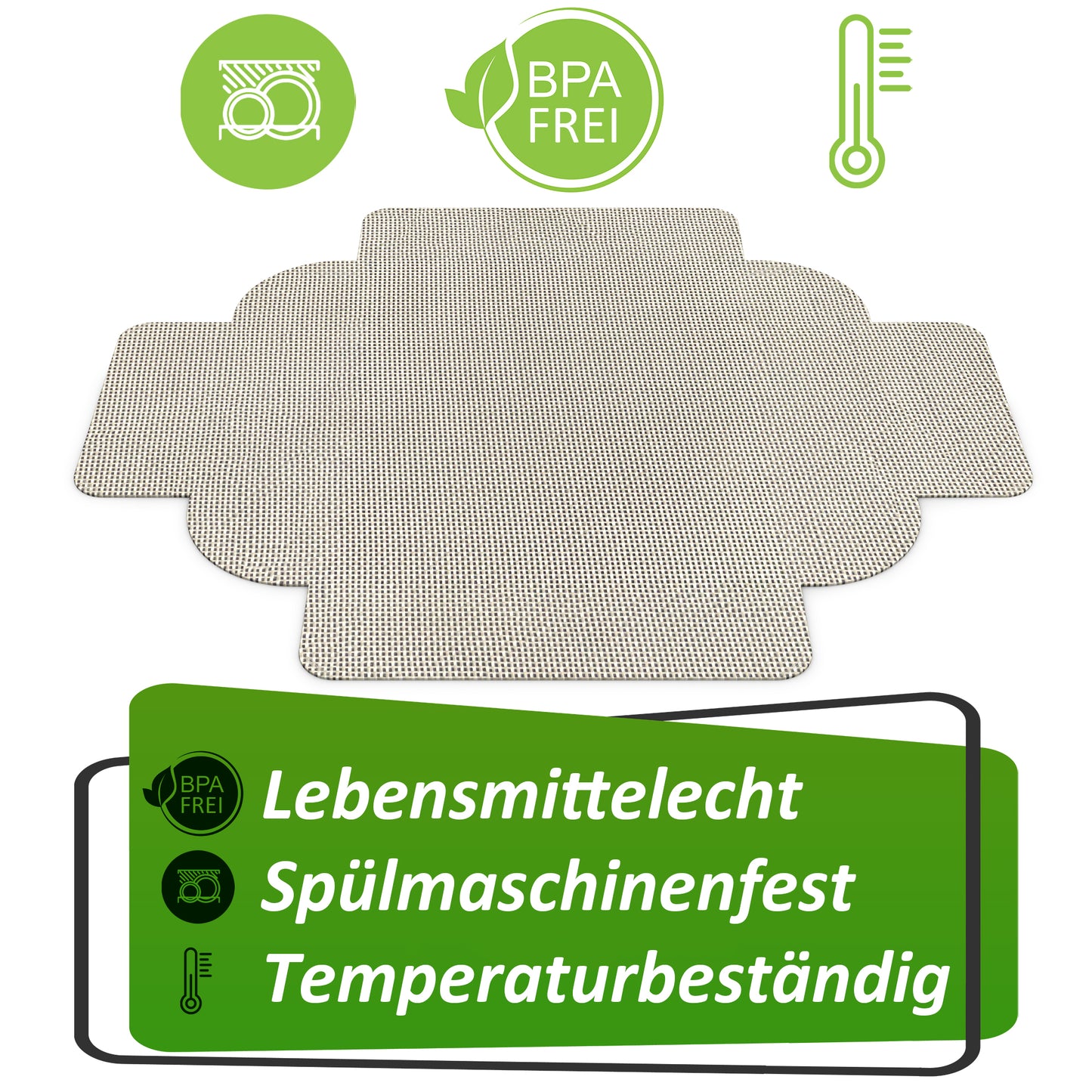 2x ZauberFry Tapis de Cuisson permanent en silicone compatible avec Ninja Foodi AF400EU, AF451EU, AF500DE, antiadhésif, tapis en silicone, adapté aux aliments et résistant à la chaleur, accessoires pour AirFryer 