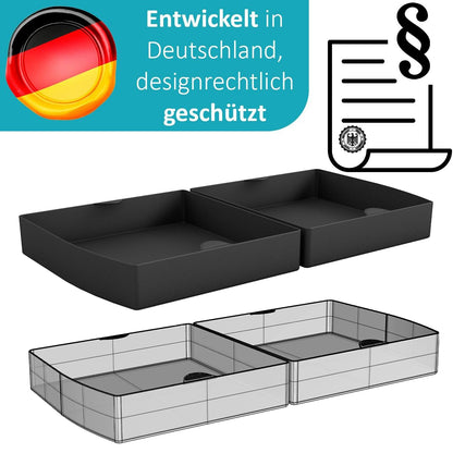 ZauberFry Backschalenteiler kompatibel mit Tefal OptiGrill XL, Elite XL, Plus + XL, Elite Plus XL, 2 x Backschaleneinsatz aus Silikon, Zubehör, Backform