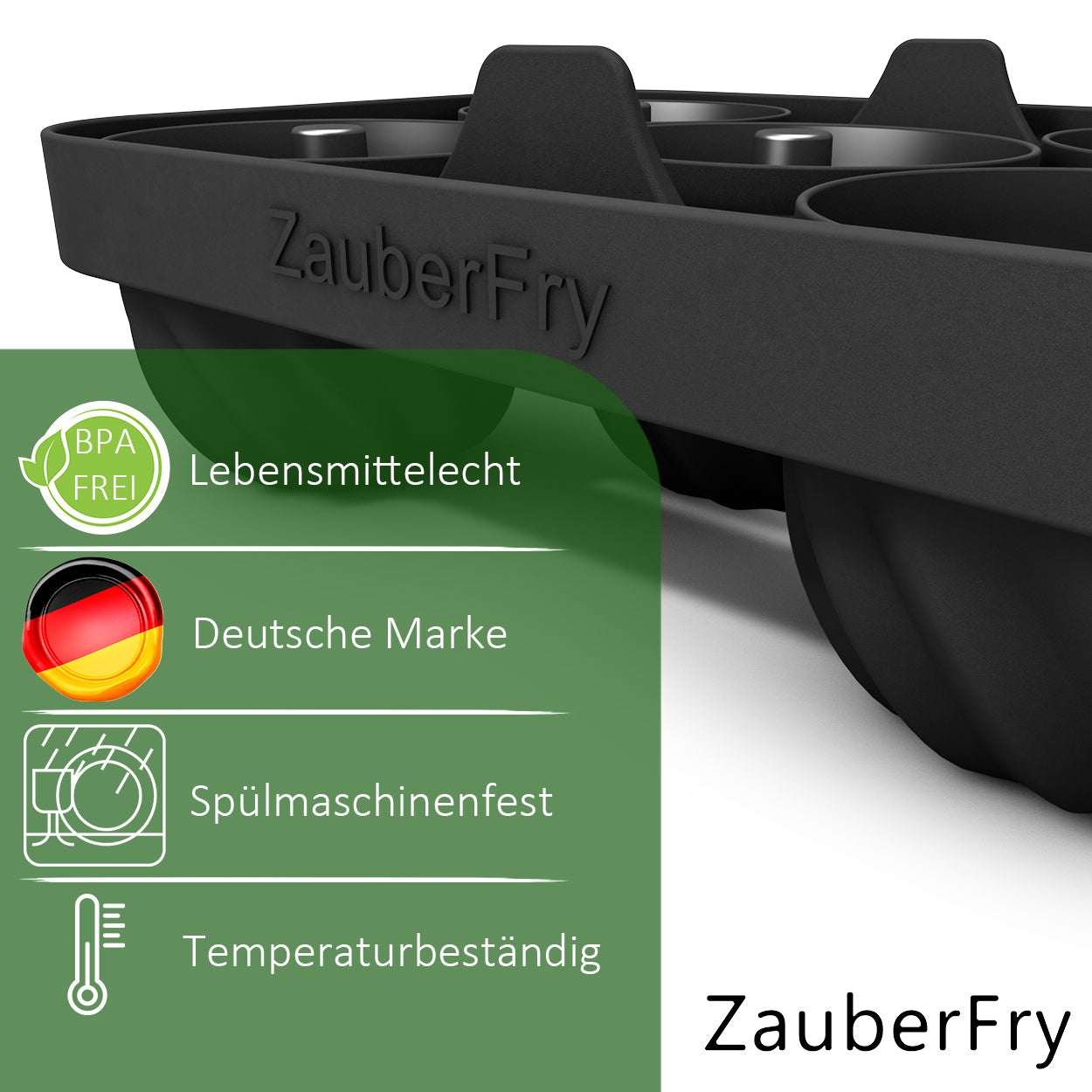 2 x ZauberFry Mini Gugelhupf Backform, kompatibel mit Ninja AF400EU, AF451EU, AF500DE und SL400EU Heißluftfritteuse, Zubehör, Kuchen, Muffins, Brownies Backen