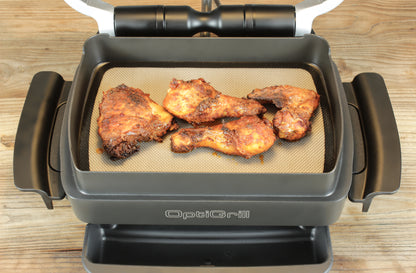 nobellgo Dauerbackmatte Silikon Backmatte kompatibel mit Tefal Optigrill, Antihaftbeschichtung, Silikonmatte, Lebensmittelecht und Hitzebeständig, Zubehör