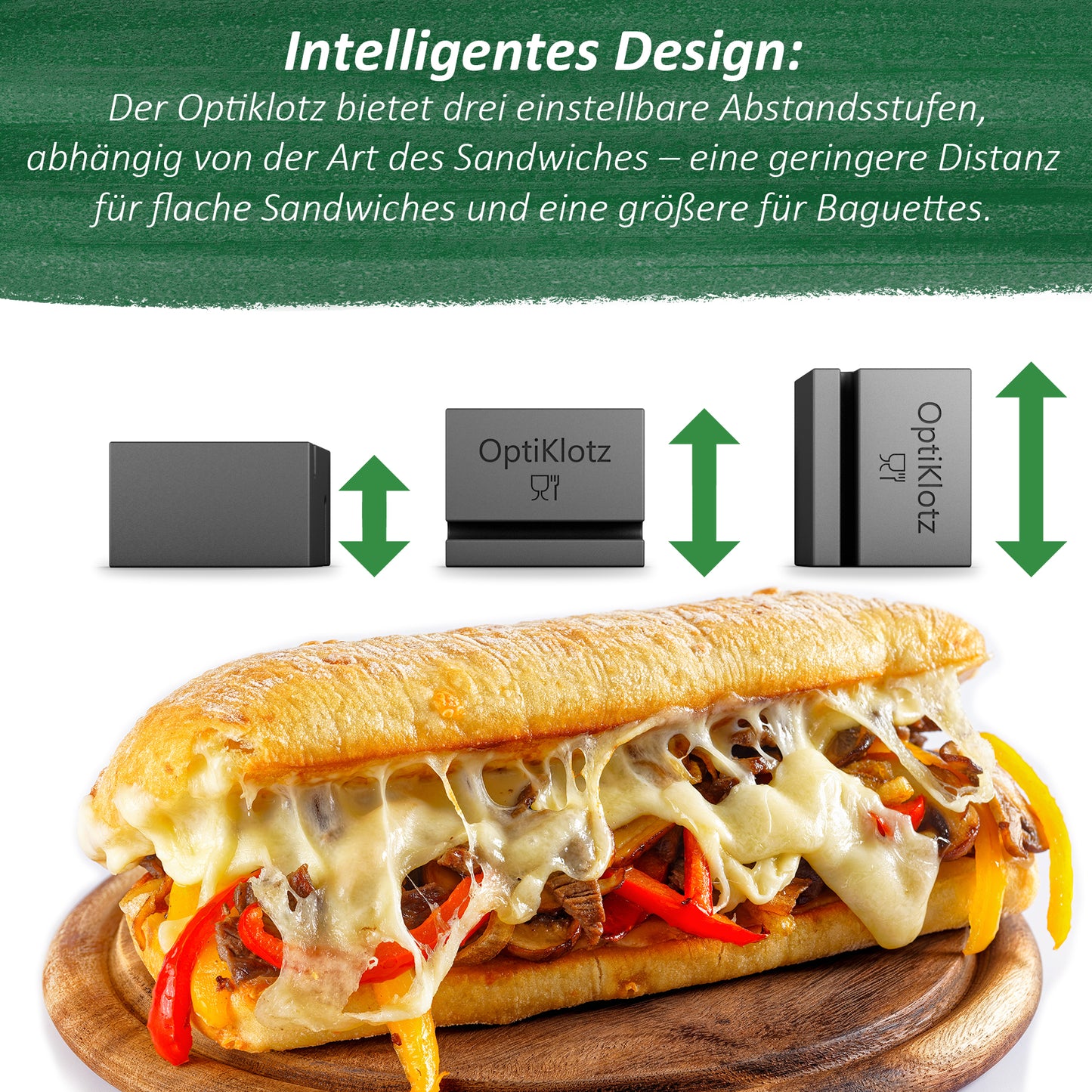 OptiKlotz - Abstandshalter aus Lebensmittelechtem Silikon kompatibel mit Tefal Optigrill, Optigrill XL, Zubehör, Verhindert das Zerquetschen von Grillgut