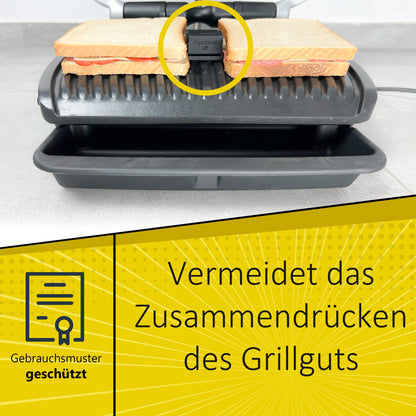 OptiKlotz - Abstandshalter aus Lebensmittelechtem Silikon kompatibel mit Tefal Optigrill, Optigrill XL, Zubehör, Verhindert das Zerquetschen von Grillgut