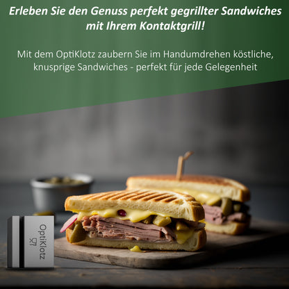 OptiKlotz - Abstandshalter aus Lebensmittelechtem Silikon kompatibel mit Tefal Optigrill, Optigrill XL, Zubehör, Verhindert das Zerquetschen von Grillgut